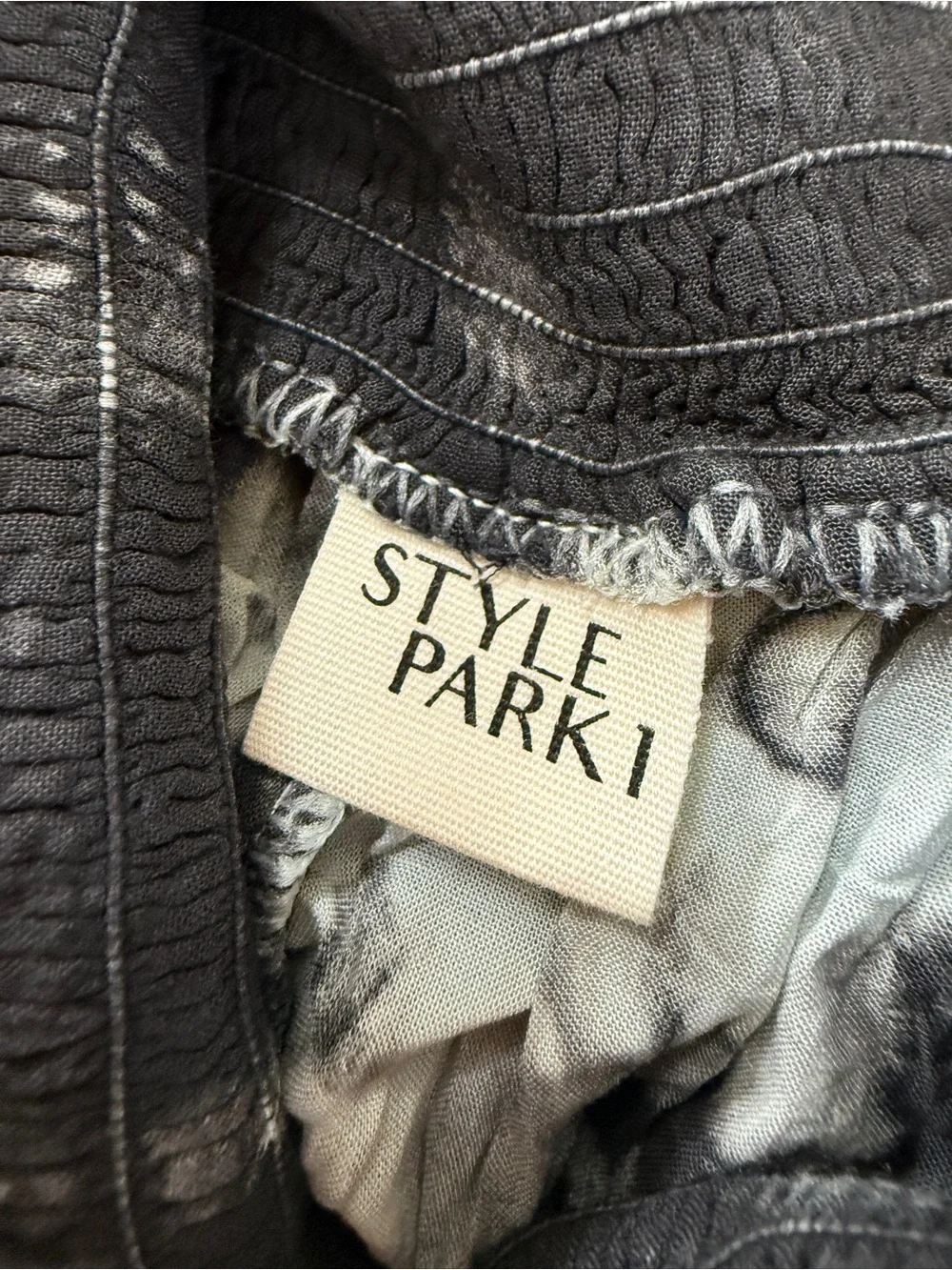 STYLEPARK1 Tie-Dye Tunic Top and Wide Leg Smocked Waist Pants One Size